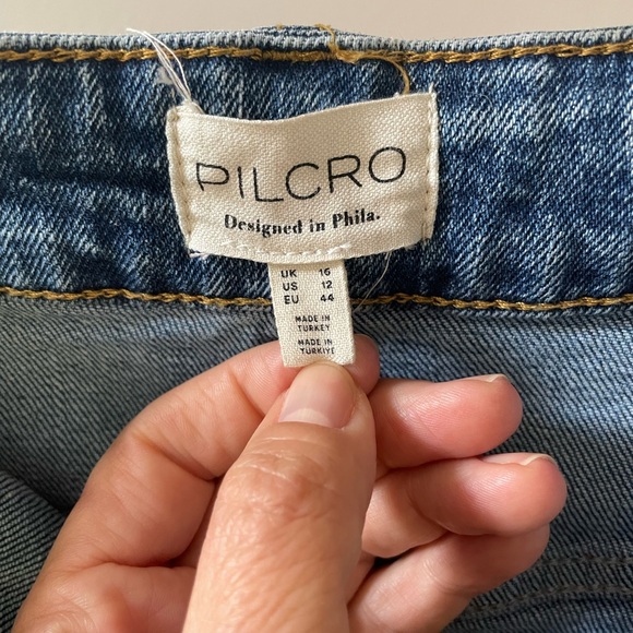 Pilcro Denim Button-Front Midi Skirt, Size 12 - Picture 4 of 13